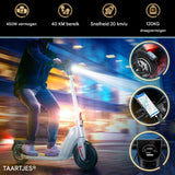 Kesser - E-Scooter met Krachtige 450W Motor - 3 Snelheidsstanden - 36V Verwijderbare 10Ah Accu voor 40 km Actieradius - Carbon-Staal Design - TÜV Gecertificeerd - Snel Oplaadbaar met USB en Handige Smart Features