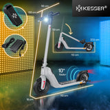 Kesser - E-Scooter met Krachtige 450W Motor - 3 Snelheidsstanden - 36V Verwijderbare 10Ah Accu voor 40 km Actieradius - Carbon-Staal Design - TÜV Gecertificeerd - Snel Oplaadbaar met USB en Handige Smart Features