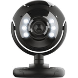 Trust Spotlight Pro – Webcam – 640 x 480 Resolutie – Ingebouwde Microfoon – 6 Dimbare LED Lampjes – USB Aansluiting – 170 cm Kabel – Zwart