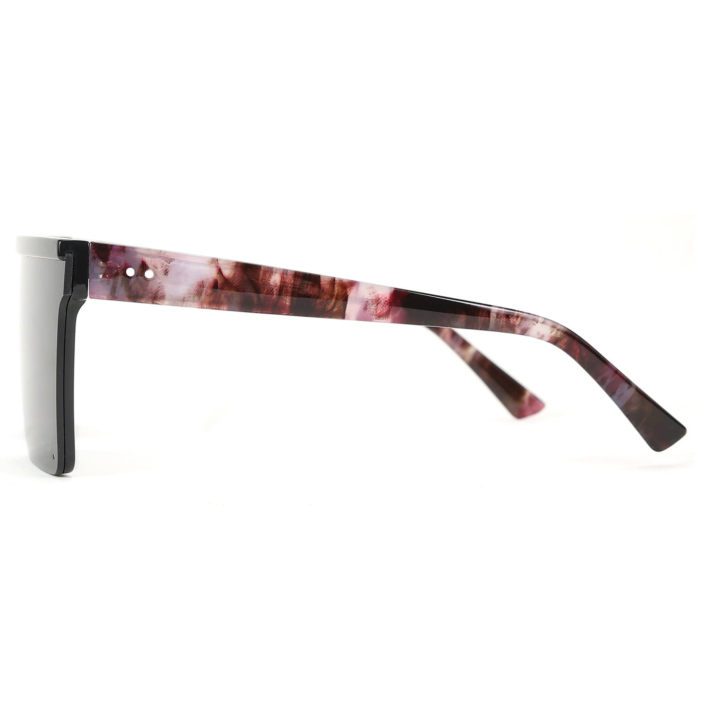 FEISEDY Flat Top Shield Zonnebril - Oversized Vierkante Randloze Bril Voor Dames en Heren - UV400 Bescherming - Modieuze Plat Op Schild Zonnebril - Antikras en Duurzaam - Geschikt Voor Wandelen, Rijden, Winkelen - Model B2470