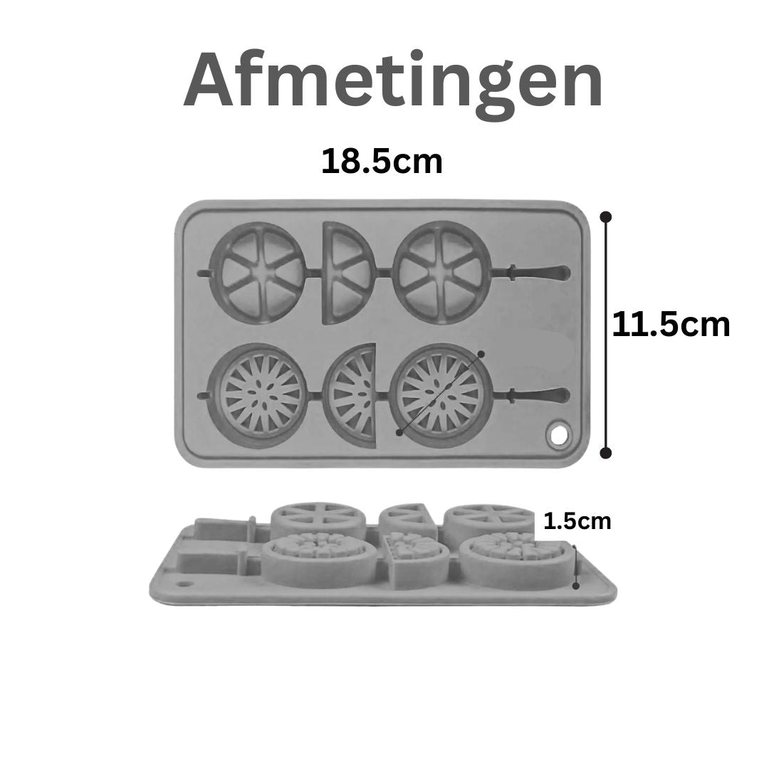 SENZA Siliconen IJsblokjesvorm – Citroenvorm – 18,5 cm – Voor Verfrissende IJsblokjes Met Smaak – Geschikt Voor Vaatwasser En Foodsafe