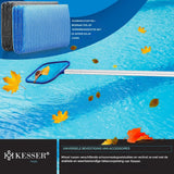 KESSER® Telescopische Zwembadstang - Aluminium Pool Cleaning Rod - 3-Delig - Verstelbaar van 1,2 m tot 3,6 m - Weerbestendig &amp; Duurzaam - Inclusief Handleiding, Zilver
