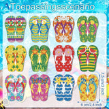 12-Stuks - Zomerse Slippers Diamond Painting Sleutelhangers - DIY Diamantschilderij Kit - Sleutelhanger Ornamenten - Kleurrijke Sleutelhanger Decoraties - Perfect voor Feestjes en Thuisdecoratie - Met Accessoires