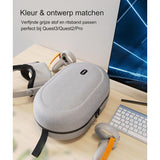 Syntech Grote Harde Draagtas - Compatibel Met Oculus Quest 3/2/Pro/Pico4 Accessoires - VR Headset Met Elite Strap, Touch Controllers En Accessoires - Hoge Capaciteit Voor Opslag En Reizen - Spatwaterdicht EVA Bescherming - Grijs