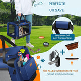 KESSER® Opvouwbare Hondenbox - Transportbox voor Huisdieren - 91,4 x 63,5 x 63,5 cm - Navy Blauw - Inclusief Handvatten en Wasbare Binnenvoering