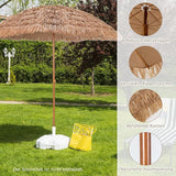 Hawaïaanse Parasol 180 cm met Kantelfunctie – Ronde Tuinparasol, UV50+ Zonwering, Waterdicht, 8 Verstevigde Ribben – Voor Strand, Tuin, Balkon of Terras (180 cm / 6 FT)