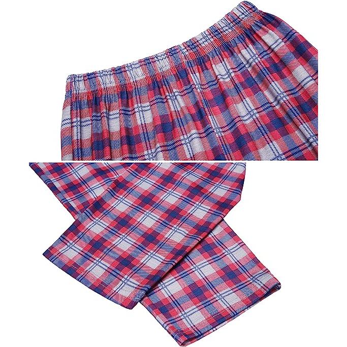 Comfortabele Kinderpyjama Set - Zachte Katoenen Top + Geruite Broek - Ideaal voor Ontspanning en Slapen