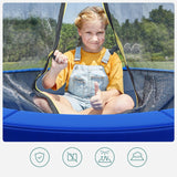 Trampoline Randkussen 14FT - Ø427cm – Vervangende Veerafdekking Voor Ronde Trampolines Ø427 cm – Waterdicht Veiligheidskussen Met Dikke EPE Foam – UV-Bestendig – Veerbescherming Met Bevestigingsbanden – Blauw Springkussen Rand