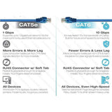 Mediabridge™ Ethernetkabel 50 Voet - Ondersteunt Cat6 / Cat5e / Cat5 Normen, 550MHz, 10Gbps - RJ45 Netwerkkabel voor Computer en Netwerken