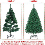 Yaheetech Kunstkerstboom - 127,5 cm Hoog - Diameter 67 cm - Onverlichte PVC Kerstboom met ca. 330 Takpunten - Inclusief Opvouwbare Metalen Standaard - Traditioneel Groen Ontwerp