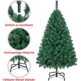 Yaheetech Kunstkerstboom - 127,5 cm Hoog - Diameter 67 cm - Onverlichte PVC Kerstboom met ca. 330 Takpunten - Inclusief Opvouwbare Metalen Standaard - Traditioneel Groen Ontwerp