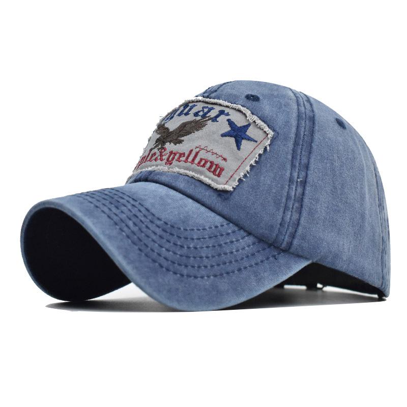 Casual Retro Pet - Baseball Cap – Verstelbare Cowboy Pet – 100% Gewassen Katoen – Ademende Sportpet Met Adelaar Borduursel – Geschikt Voor Golf, Vissen, Hardlopen En Outdoor Activiteiten