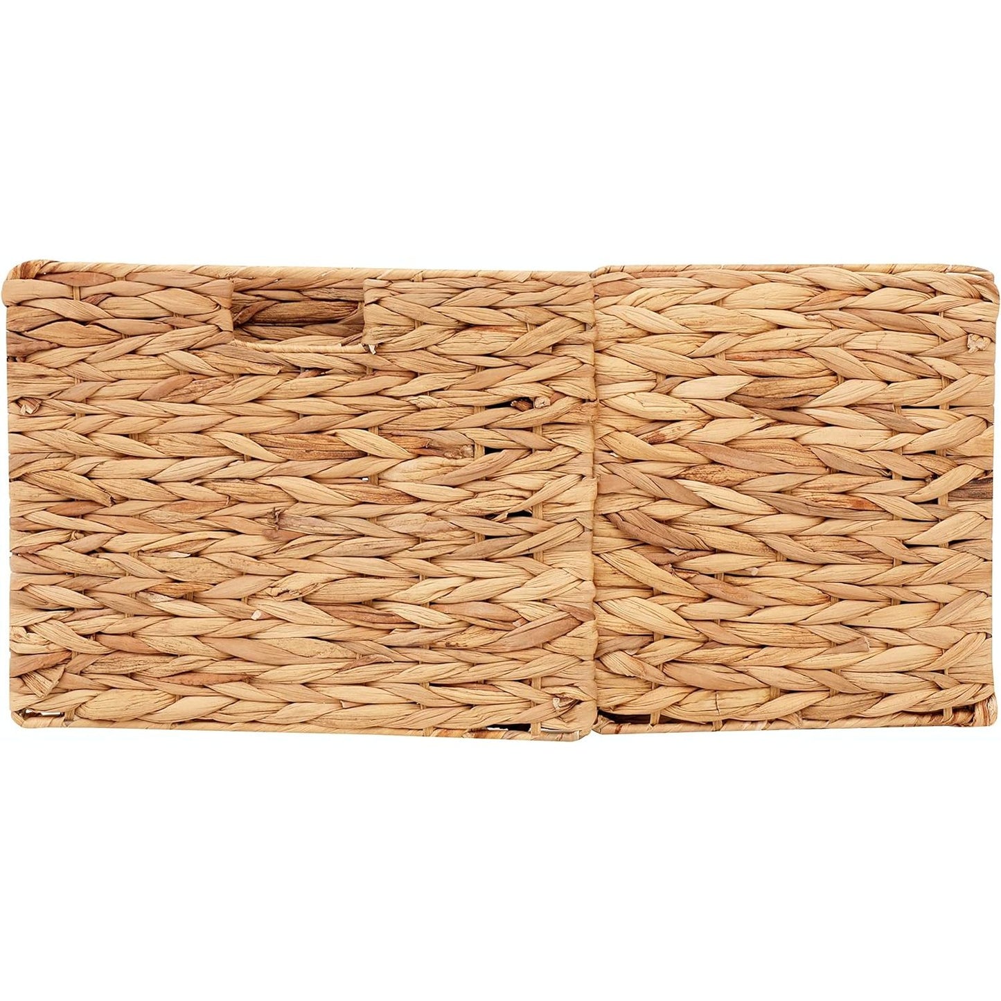 Set van 2 Natuurlijke Waterhyacint Opbergmanden 12x12 inch - Perfect voor Slaapkamer, Woonkamer & Kinderkamer, Stijlvolle Geweven Manden voor Schappen