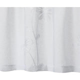 2-Pack Luxe Witte Valance - Semi-Transparante Raamdecoratie met Bloemenontwerp - Polyester Gordijn Voor Keuken & Badkamer - Stijlvolle Raamafwerking - Lichte & Elegante Raambekleding