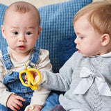 Bijtring voor Baby's in Aap Ontwerp - Kleur Geel - Verlichting bij Doorkomende Tandjes - Veilig en BPA-Vrij Siliconen - Ergonomische Grip, Makkelijk Vast te Houden - Zacht voor Baby’s Tandvlees