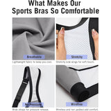 SYROKAN Women's Comfort Sports Bra – High Impact – Voor Grote Borsten – Dames Sport BH Zonder Beugel – Ademend Stretchmateriaal – Bounce Control – Medium Impact Support – Maat 80D