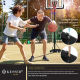 KESSER® Basketbalset - In hoogte verstelbare Basketbalstandaard (230 cm tot 305 cm) - Inclusief Basketbal + Luchtpomp - Voor Binnen en Buiten Gebruik