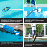 KESSER® Telescopische Zwembadstang - Aluminium Pool Cleaning Rod - 3-Delig - Verstelbaar van 1,2 m tot 3,6 m - Weerbestendig &amp; Duurzaam - Inclusief Handleiding, Zilver