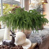 Kunstmatige Kersttakken Norfolk Pine - 45 cm - Groene Kerstdecoratie voor DIY Knutselwerk, Bloemstukken en Binnen-/Buitendecoratie - Langdurig en Natuurlijke Uiterlijk