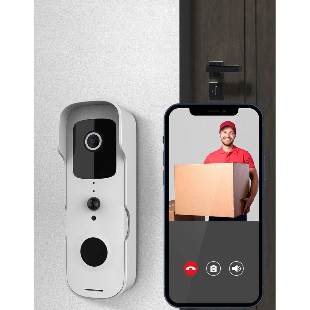 Wi-Fi Slimme Video Deurbel - 155° Groothoeklens - Full HD Nachtzicht - Draadloze Huisbeveiligingscamera - Weerbestendig IP65 - Eenvoudige Installatie & Gebruik