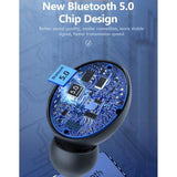 Draadloze Bluetooth Oordopjes – Zwarte In-Ear Earbuds met Oplaadcase – Noise Cancelling Koptelefoon met Touch Control en HD Geluid – IPX7 Waterdicht – Powerbank 2200mAh – Compatibel met iPhone, Samsung, Laptop en Smartwatch