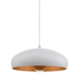 EGLO - MOGANO 1 Hanglamp - Modern Ontwerp in Wit Staal en Koper - Industrieel Design - Geschikt Voor E27 Lampen - Ideaal Voor Woonkamer, Eetkamer - Diameter 385mm