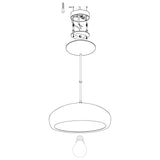 EGLO - MOGANO 1 Hanglamp - Modern Ontwerp in Wit Staal en Koper - Industrieel Design - Geschikt Voor E27 Lampen - Ideaal Voor Woonkamer, Eetkamer - Diameter 385mm