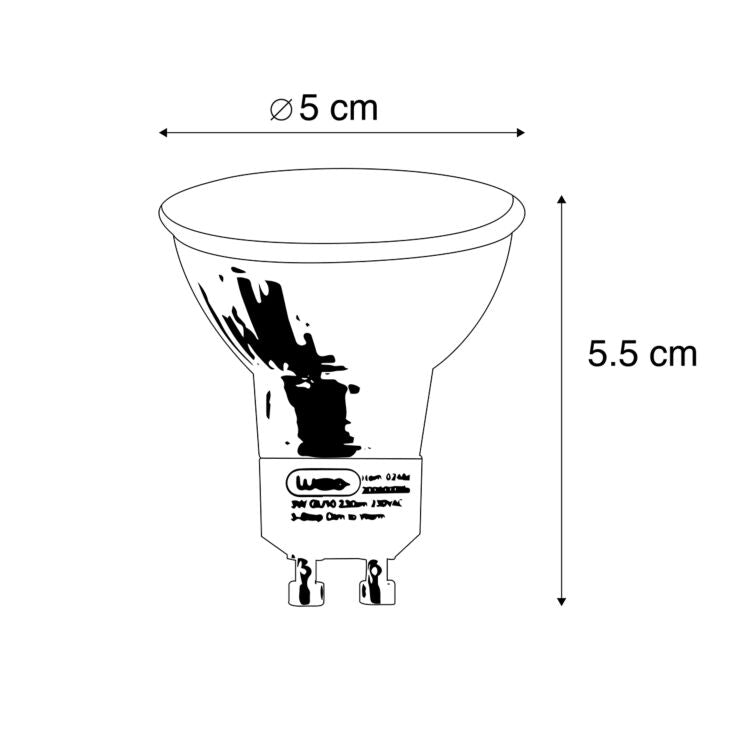 10 Stuks - GU10 LED Spot 5W - Energiebesparend - 4500K Helder Wit Licht - Vervangt 50W Halogeen - Duurzame Glazen Behuizing - Ideaal voor Keuken & Badkamer