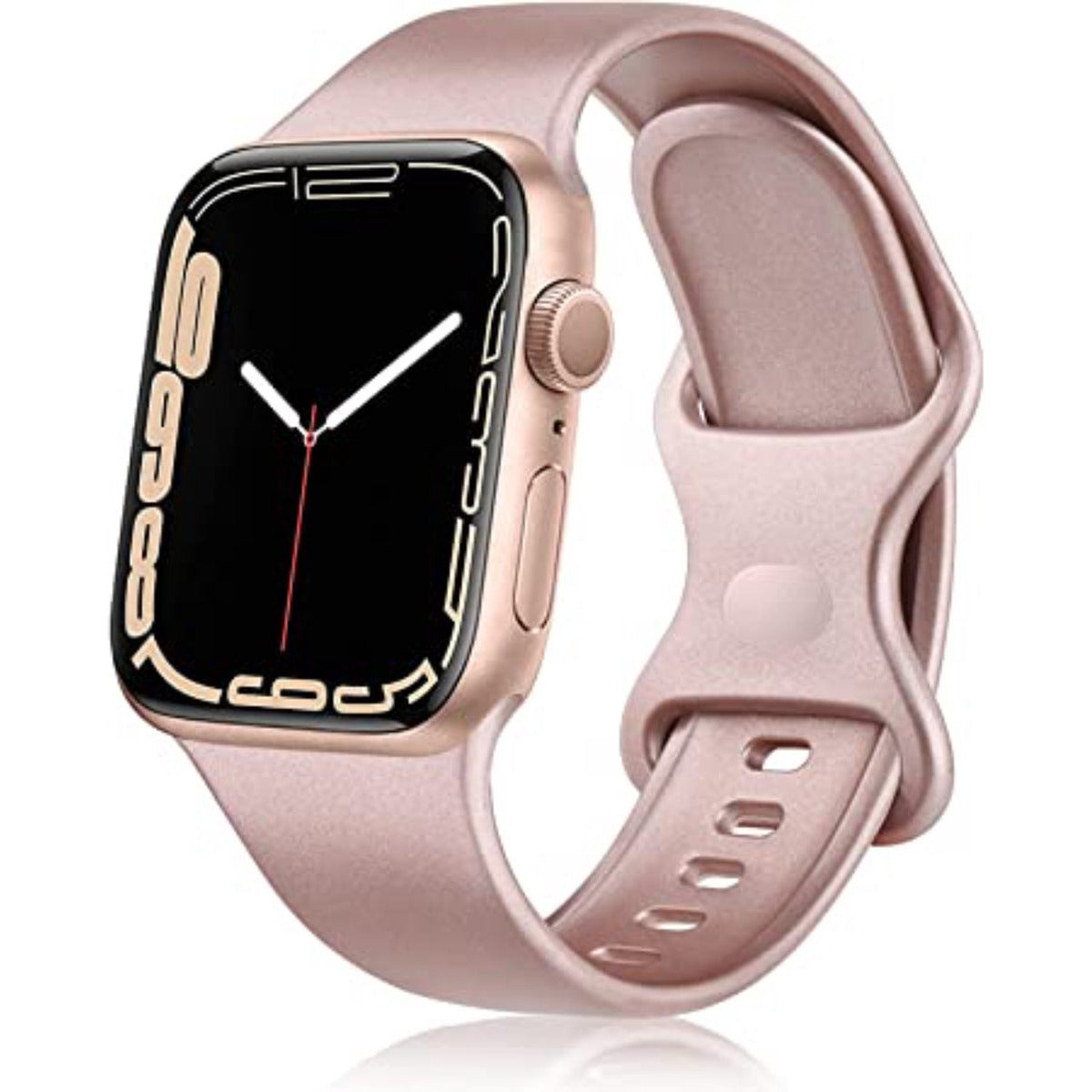 Vervangende Siliconen Sportband - Geschikt Voor Apple Watch - 42mm, 44mm, 45mm - Siliconen Fitness Bandje - Ademend - Comfortabel - Waterdicht - Geschikt voor Apple Watch Series 8, 7, 6, 5, 4, 3, 2, 1, SE