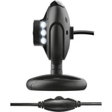 Trust Spotlight Pro – Webcam – 640 x 480 Resolutie – Ingebouwde Microfoon – 6 Dimbare LED Lampjes – USB Aansluiting – 170 cm Kabel – Zwart