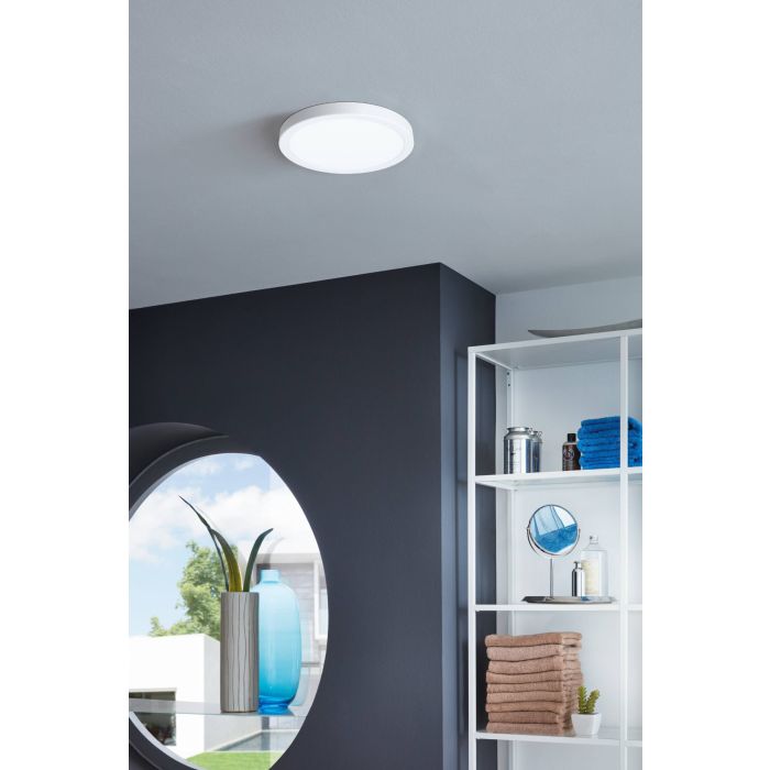 LED-plafondlamp - Rond - Ø 21,6 cm - Wit - Mat Afwerking - Ingebouwde LED-module - 16,5 W - 1800 lm - 3000 K - IP20 - Energieklasse F - Inclusief Bevestigingsmateriaal