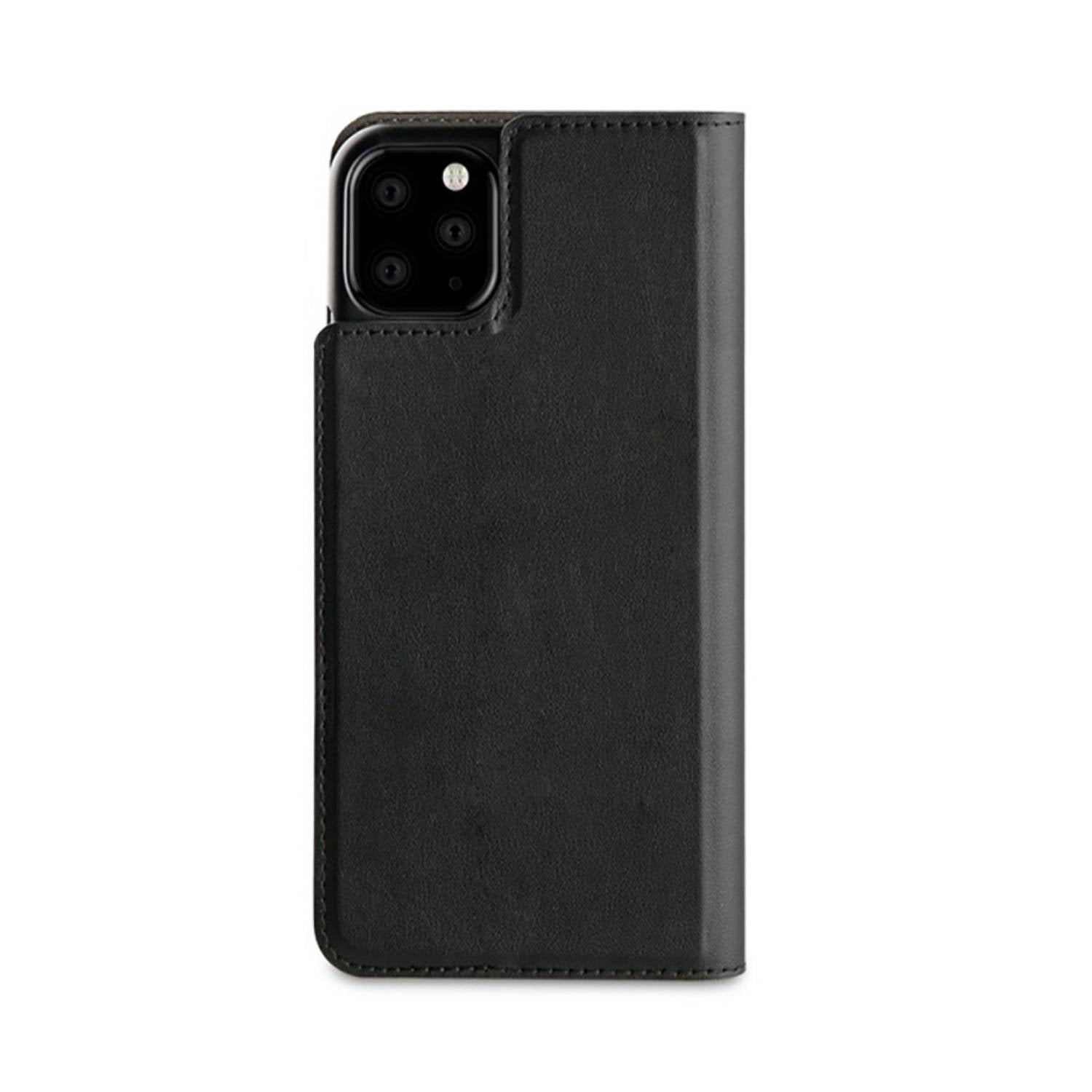 iPhone 11 Flip Hoesje – PU Leren Boekhoesje – Magnetische Sluiting – Wallet Case met Kaarthouder – Telefoonstandaard – Luxe Mat Zwart