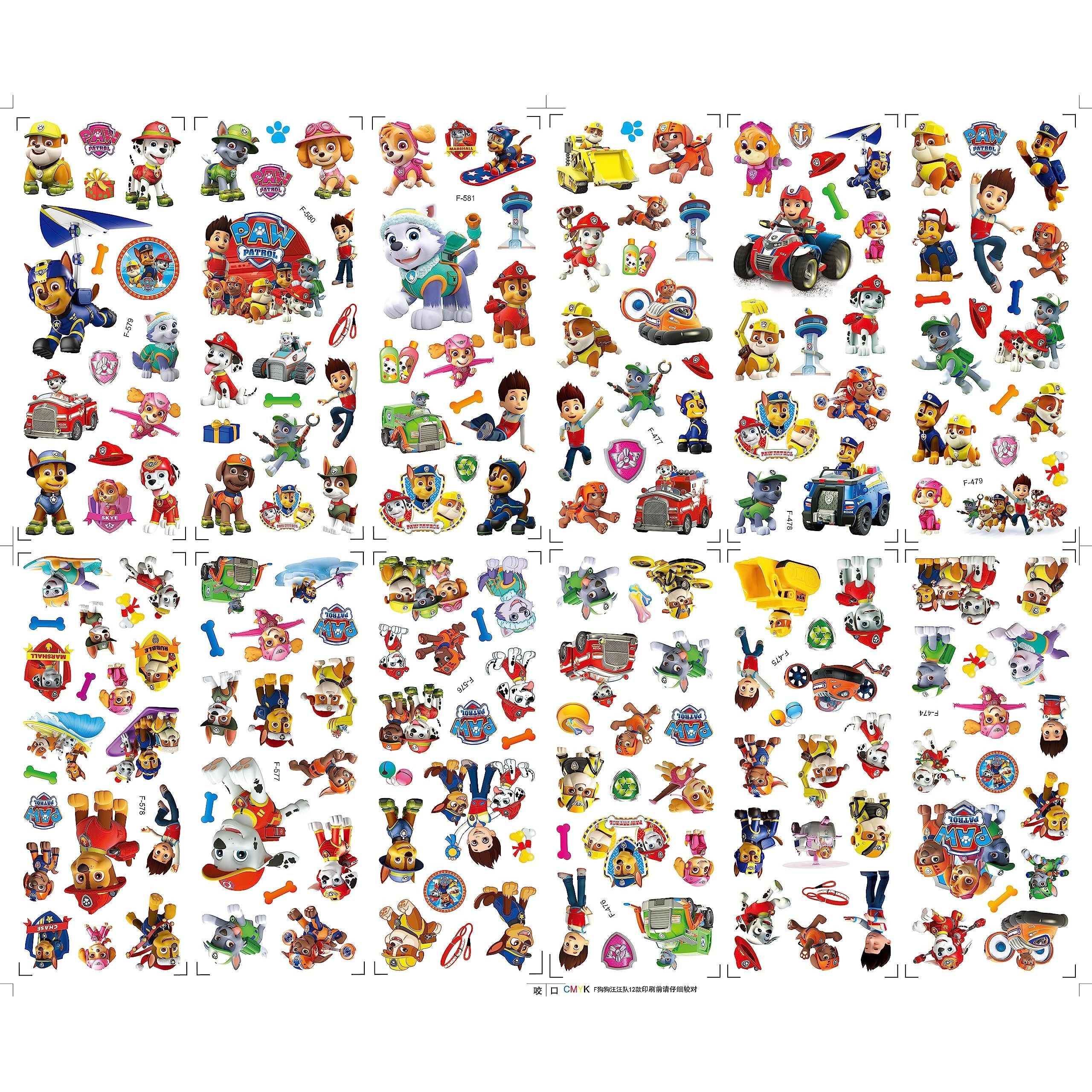 3D Paw Patrol Stickers voor Kinderen - 12 Vellen - Puffy Paw Patrol Stickers voor Jongens en Meisjes - Educatieve Beloningsstickers - Feestartikelen - Verjaardag - 17x7cm