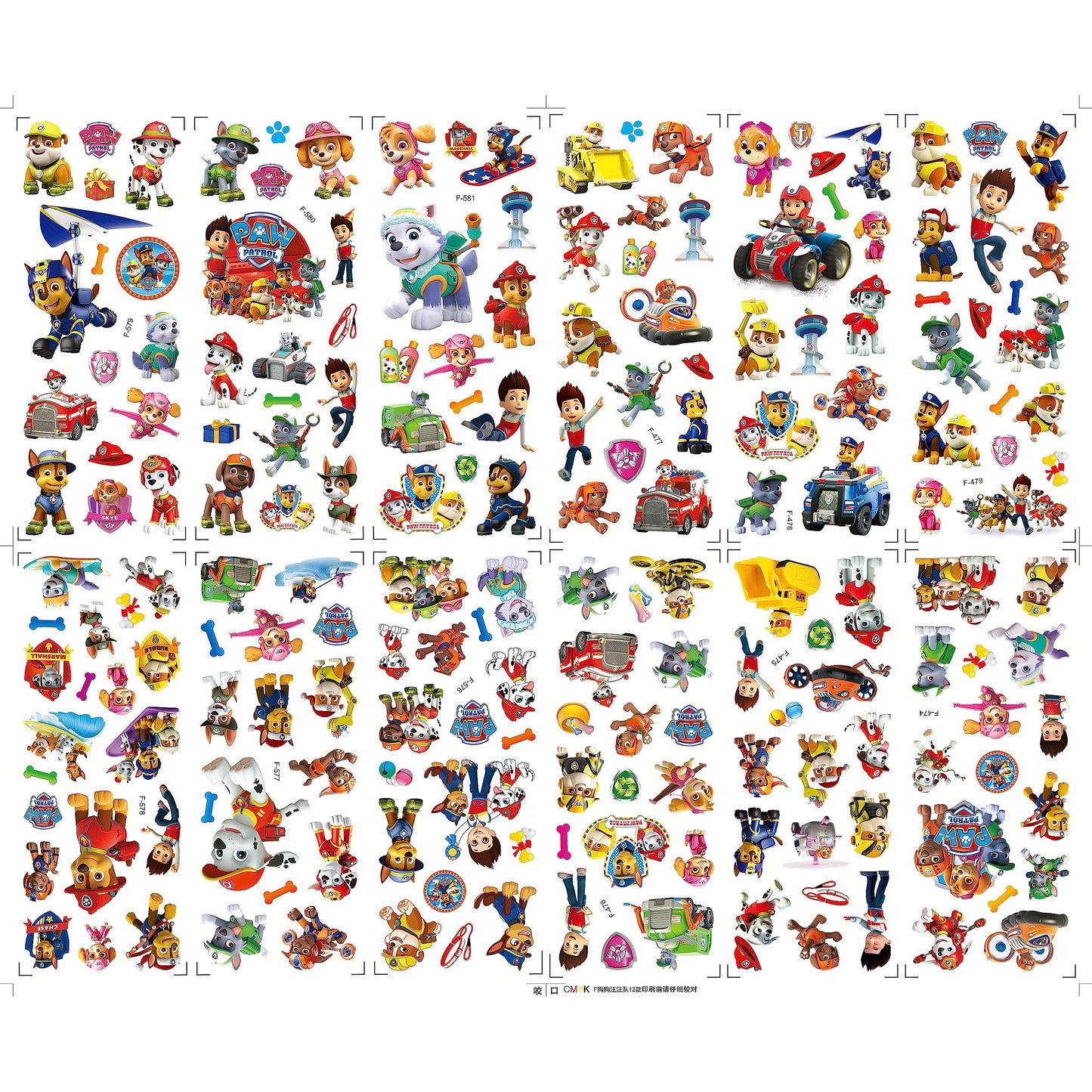 3D Paw Patrol Stickers voor Kinderen - 12 Vellen - Puffy Paw Patrol Stickers voor Jongens en Meisjes - Educatieve Beloningsstickers - Feestartikelen - Verjaardag - 17x7cm