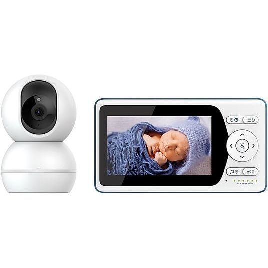 Telefunken VM-M500 Babyfoon met Camera - Digitale 2.4GHz Video Baby Monitor met LCD Scherm Nachtzicht en Tweeweg Audio - Draadloze Babycamera met Temperatuurweergave en Slaapliedjes voor Babykamer