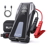 2500A Krachtige Draagbare Auto Jump Starter - Veilige Startbooster Met Groot LCD Display, Oplaadfunctie & Noodverlichting - Geschikt Voor 12V Voertuigen Tot 8.5L Benzine/8.0L Diesel - Inclusief Smart Jumper Kabels & EVA Beschermhoes