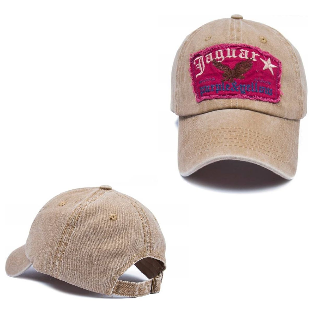 Casual Retro Pet - Baseball Cap – Verstelbare Cowboy Pet – 100% Gewassen Katoen – Ademende Sportpet Met Adelaar Borduursel – Geschikt Voor Golf, Vissen, Hardlopen En Outdoor Activiteiten