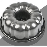 RondeTulband Bakvorm - Gelegeerd Staal - 26x18.5x8cm - Anti-Aanbak - Oven- & Vaatwasserbestendig - Perfect voor Taarten, Pudding & Gebak - Zwart