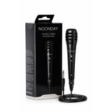 NOONDAY PARTY microfoon bedraad – karaoke microfoon met 6.3 mm jack aansluiting – zangmicrofoon met 3 meter kabel – dynamische handmicrofoon voor speaker versterker karaoke machine en live optreden zwart