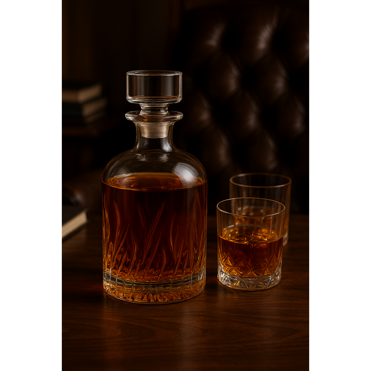 RCR - Luxe Fire Whiskey Decanter - 890 ML - Karaf – 890 ml – Gemaakt in Italië – Eco-Kristalglas – Transparant – Glazen Water- of Wijnkaraf – Vaatwasserbestendig – Milieuvriendelijk &amp; 100% Recyclebaar – Hoogte 17,3–22 cm