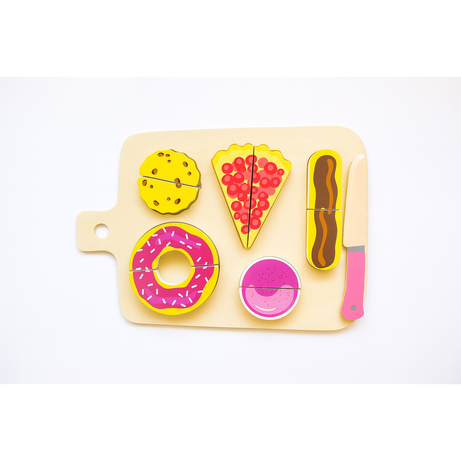 Engelhart Houten Bakkerij Snijset - Speelgoed Bakkerij - Houten Brood Snijset - Speelset met Gebak - Educatief Hout Speelgoed - Snijbaar Speelgoed Eten - Voor Kinderen vanaf 3 Jaar