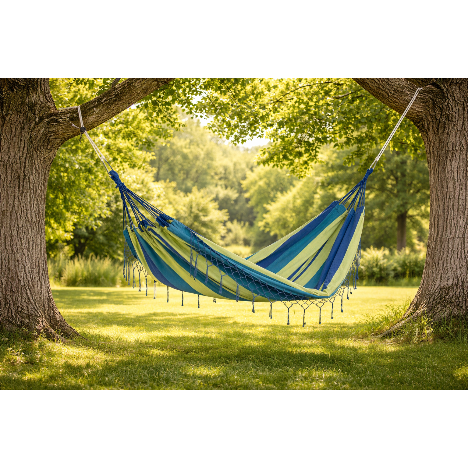 Ultranatura Hangmat - Tuin Hangmat - Stoffen Hangmat - Outdoor Hangmat - Camping Hangmat - Lig Hangmat Met Ophanglussen - Ademend Textiel - Hangmat Voor Tuin Balkon Terras - Duurzame Stof - Opvouwbare Hangmat - Diverse Kleuren - Compact Opbergen