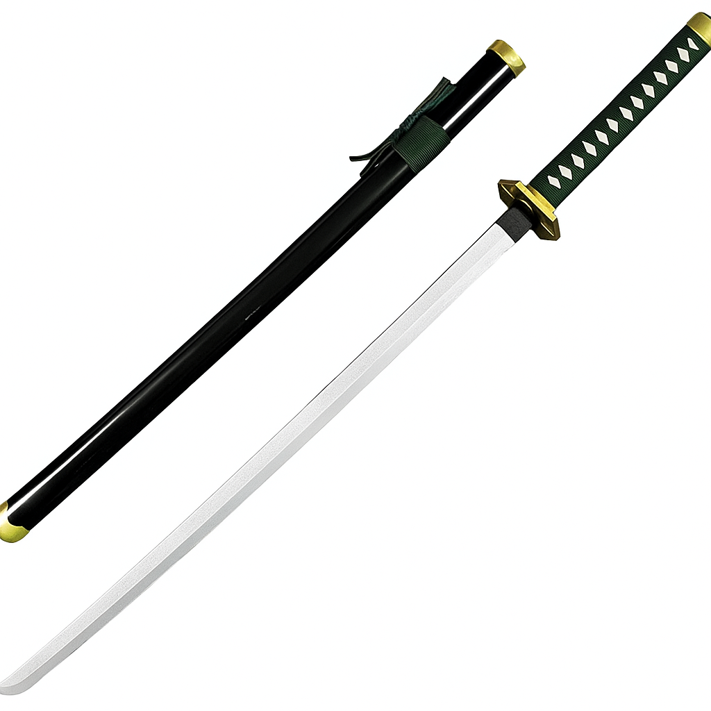 Japanse Katana 104 cm – 40 Inch Houten Samoeraizwaard met Schede – Traditionele Katana voor Cosplay, Decoratie of Training – Realistisch Ontwerp, Massief Hout, 75 cm Lemmet, 27 cm Handgreep, Inclusief Schede (Zwaardlengte Totaal 104 cm)