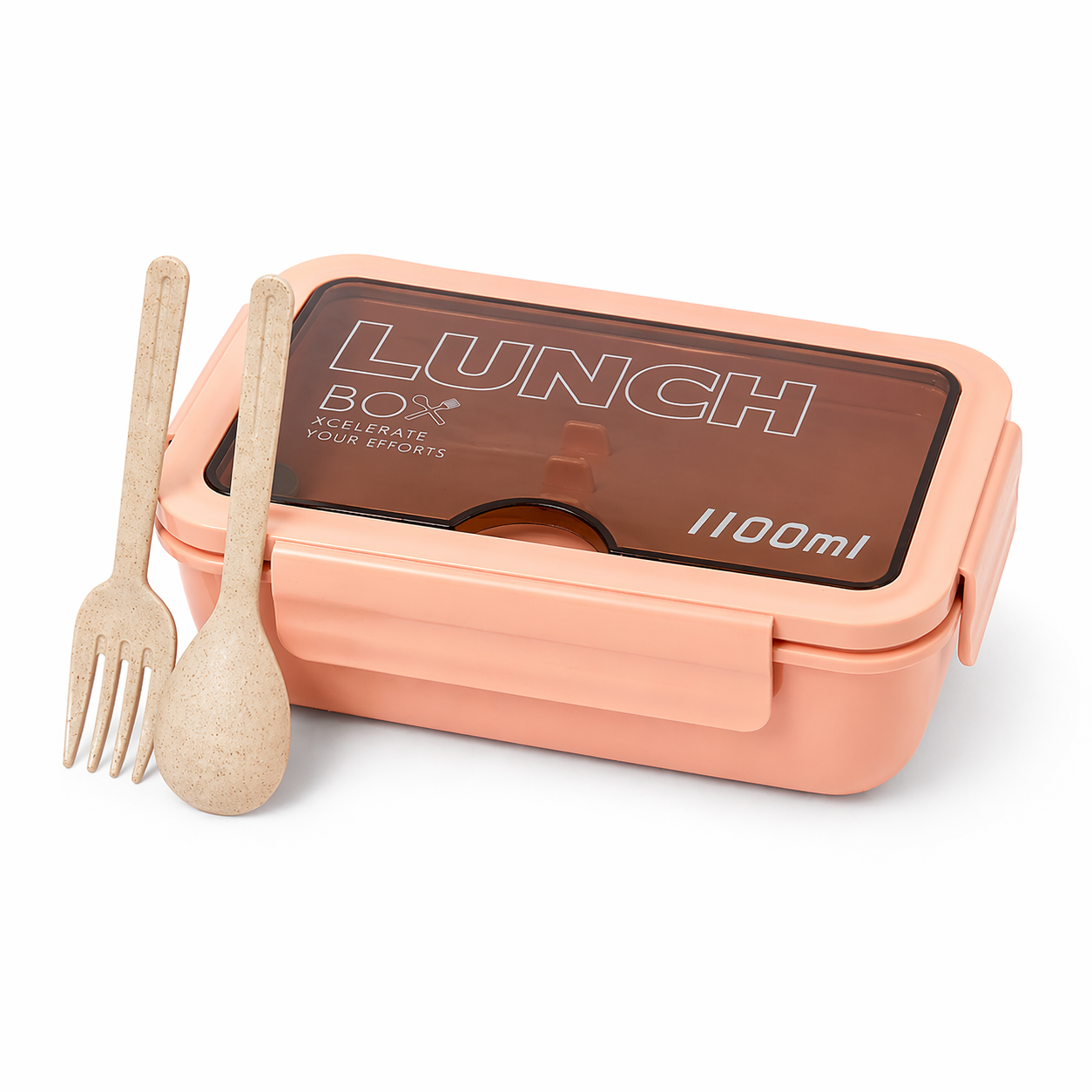 Bento Box met Bestek - 1100ml - Inclusief Geïsoleerde Tas - BPA-vrij - Lekvrije Lunchbox - Herbruikbare Voedselcontainer - Compact en Lichtgewicht (Roze)