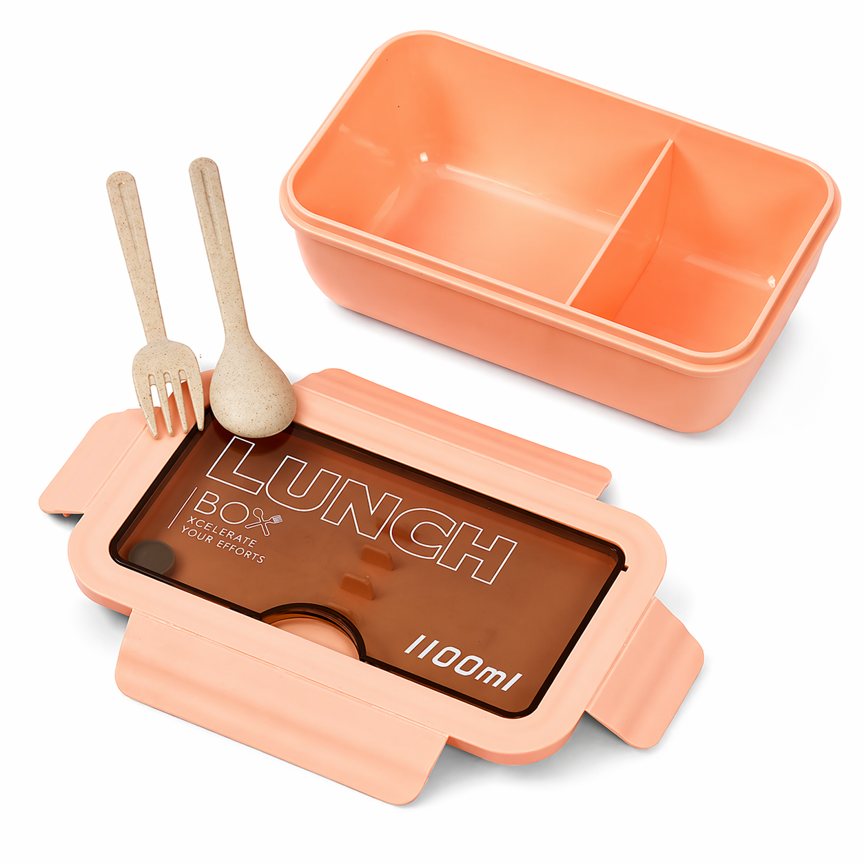 2 Stuks - Bento Box met Bestek - 1100ml - Inclusief Geïsoleerde Tas - BPA-vrij - Lekvrije Lunchbox - Herbruikbare Voedselcontainer - Compact en Lichtgewicht (Roze)