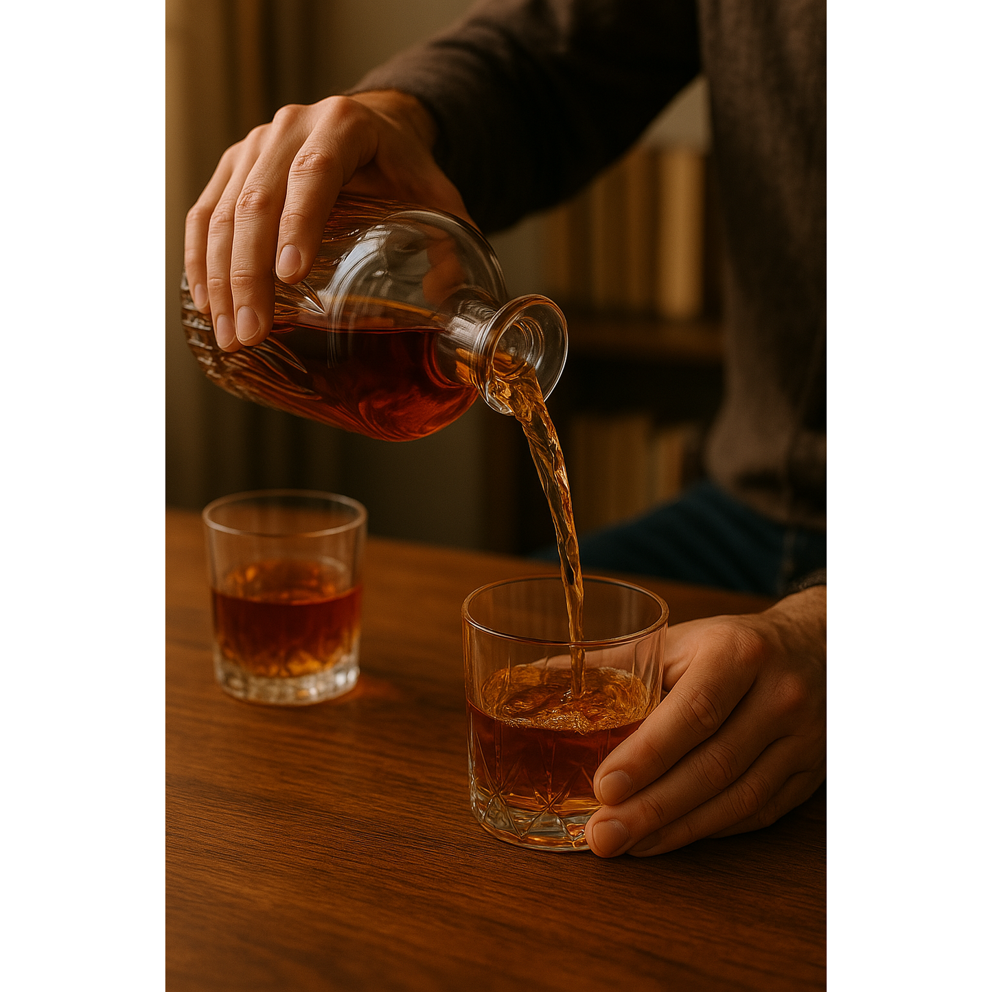 RCR - Luxe Fire Whiskey Decanter - 890 ML - Karaf – 890 ml – Gemaakt in Italië – Eco-Kristalglas – Transparant – Glazen Water- of Wijnkaraf – Vaatwasserbestendig – Milieuvriendelijk &amp; 100% Recyclebaar – Hoogte 17,3–22 cm