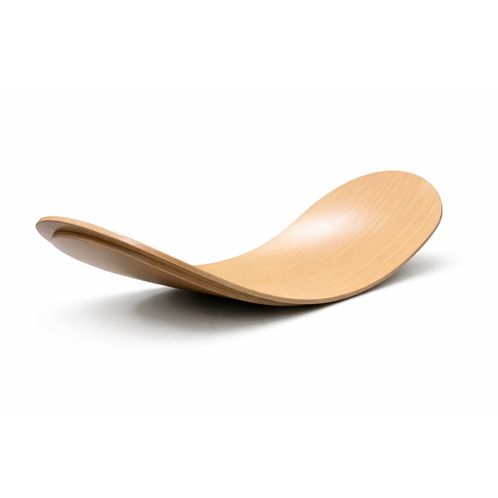 We Rock balansboard – houten wiebelbord voor kinderen – FSC beukenhout balansbord – Montessori speelgoed – wobble board – gebogen speelbord voor balans en motoriek – natuurlijk gelakt houten speelbord – duurzaam kinderspeelgoed