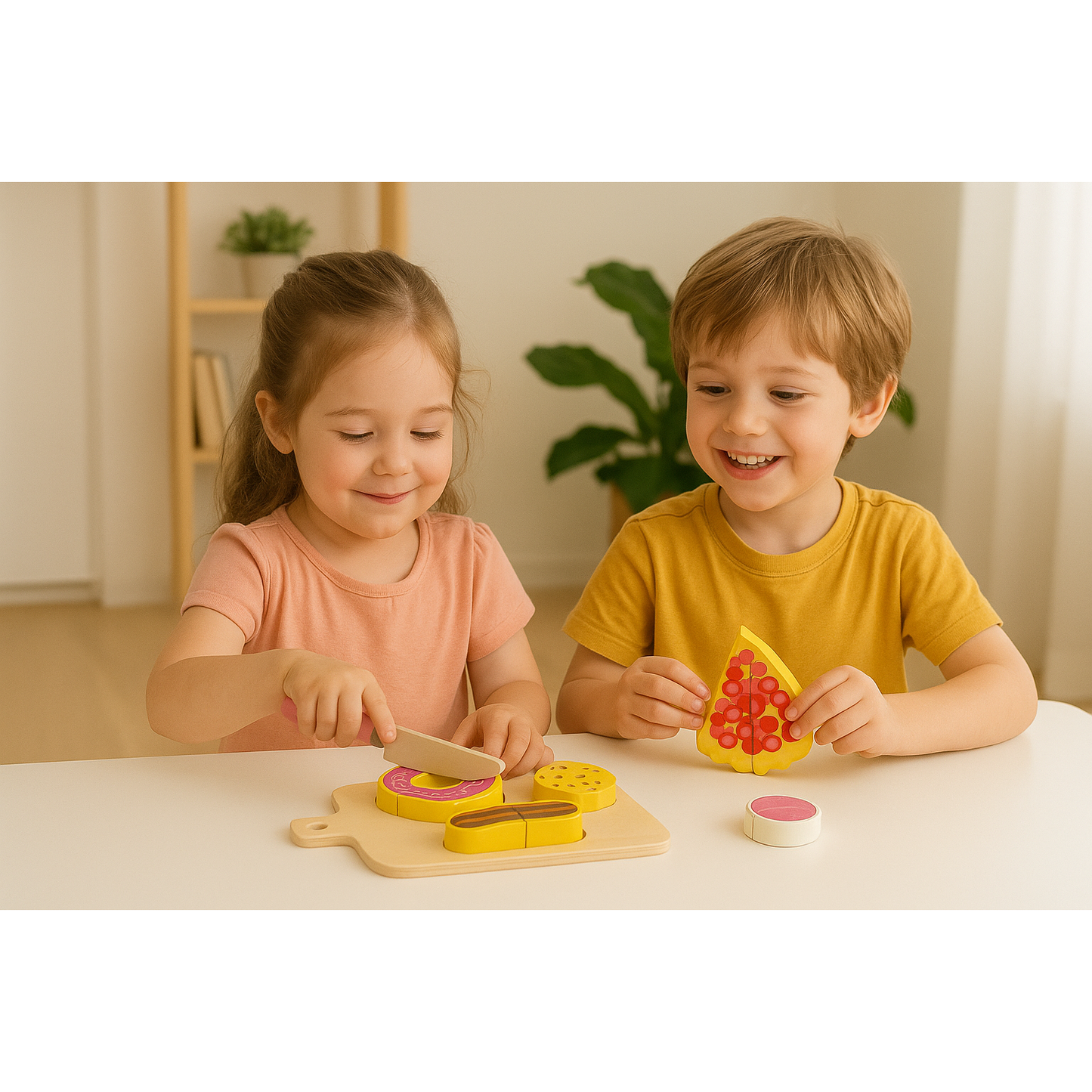 Engelhart Houten Bakkerij Snijset - Speelgoed Bakkerij - Houten Brood Snijset - Speelset met Gebak - Educatief Hout Speelgoed - Snijbaar Speelgoed Eten - Voor Kinderen vanaf 3 Jaar
