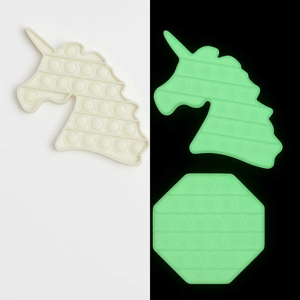 2 Stuks Pop It Fidget Toys – Eenhoorn & Octagon Vorm – Stressverlichter Met Zonlicht Kleurverandering – Herbruikbare Zintuiglijke Speeltjes – Siliconen Fidget Voor Kinderen & Volwassenen – Antistress Speelgoed Voor Thuis & Onderweg