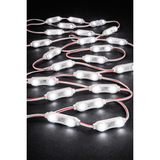 LEXTLED 50 stuks LED module verlichting - 5500mm – 24V 5000K wit licht – 5.5 meter LED modulesnoer – waterdichte reclame verlichting – 2 LED per module – signage lichtketting – voor lichtbak, reclamebord, kastverlichting en decoratieve verlichting